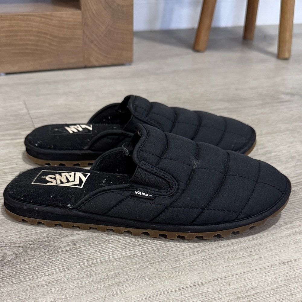 Vans Black Quilted Slip-On Shoes - Picture 3 of 7